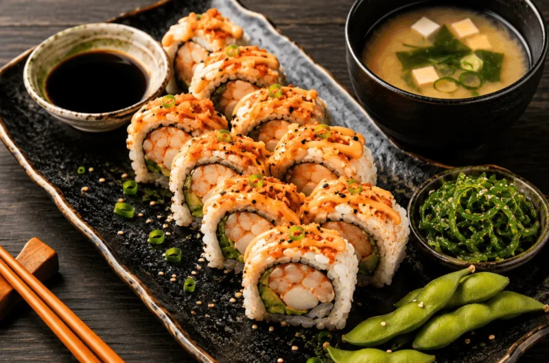 Spicy Shrimp Roll Recipe (Easy Homemade Sushi Roll)