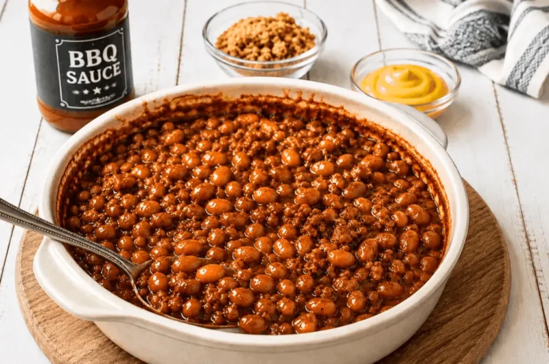 Baked Beans with Hamburger Meat - Hearty & Flavorful